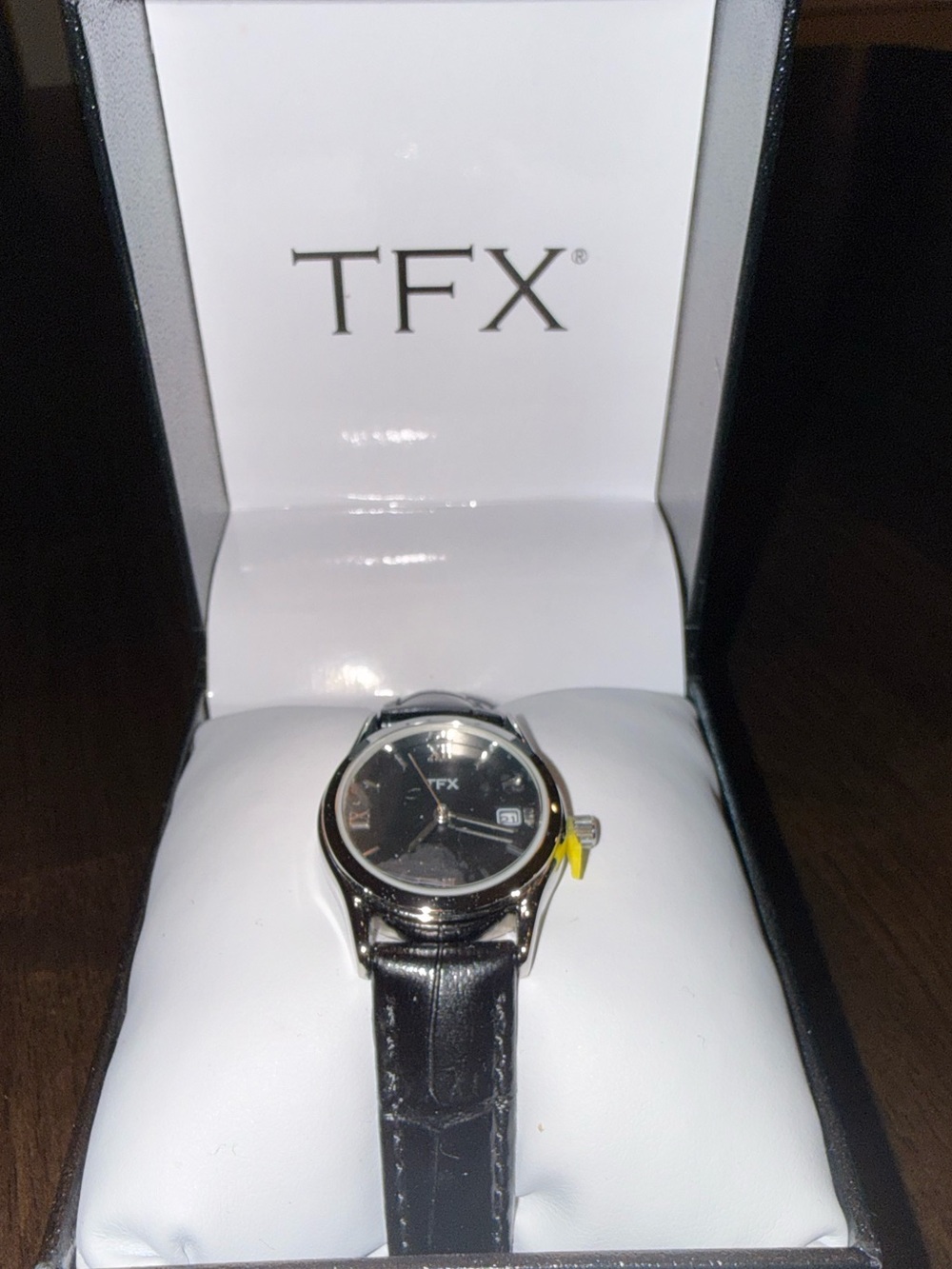 NIB TFX by Bulova Women’s Black Dial Leather Watch | Style 36M107
